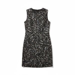 Rare TopShop Boutique Embellished Dress Black Gunmetal Chain Edgy Rockercore